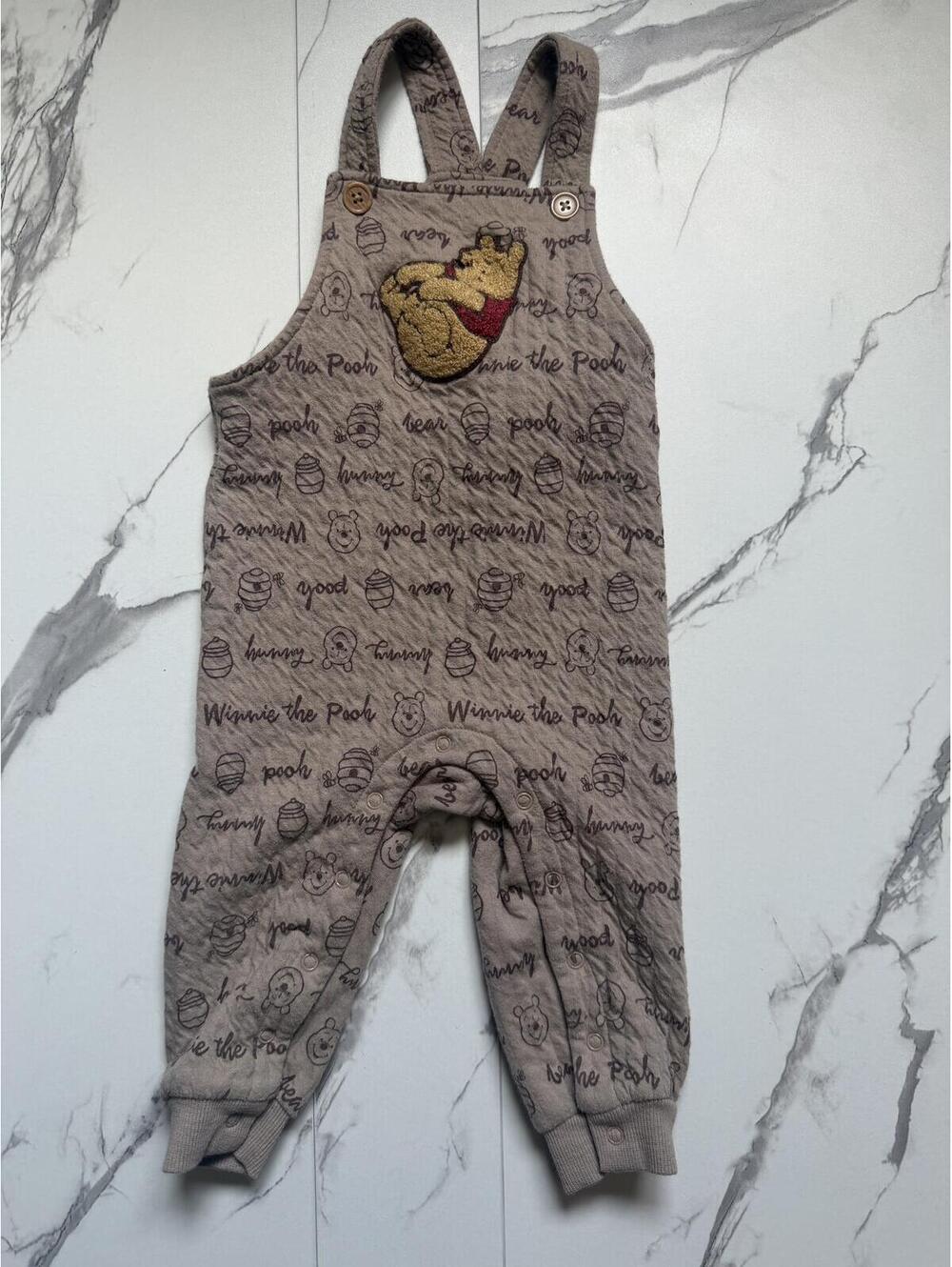 Disney Baby Winnie the Pooh Romper 18M Honey Bear Overalls Cottagecore
